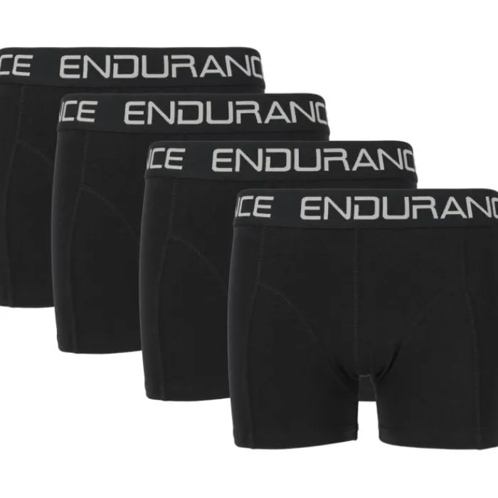 Endurance Sous Vetement Sport^Burke Boxer Shorts 4-Pack Noir