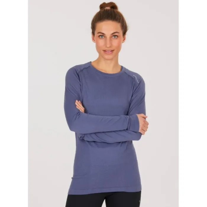 Endurance T-shirt Et Manches Longues Running^Halen Seamless Long Sleeves Tee Bleu