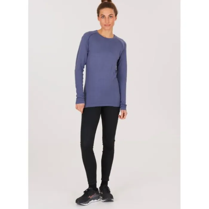 Endurance T-shirt Et Manches Longues Running^Halen Seamless Long Sleeves Tee Bleu