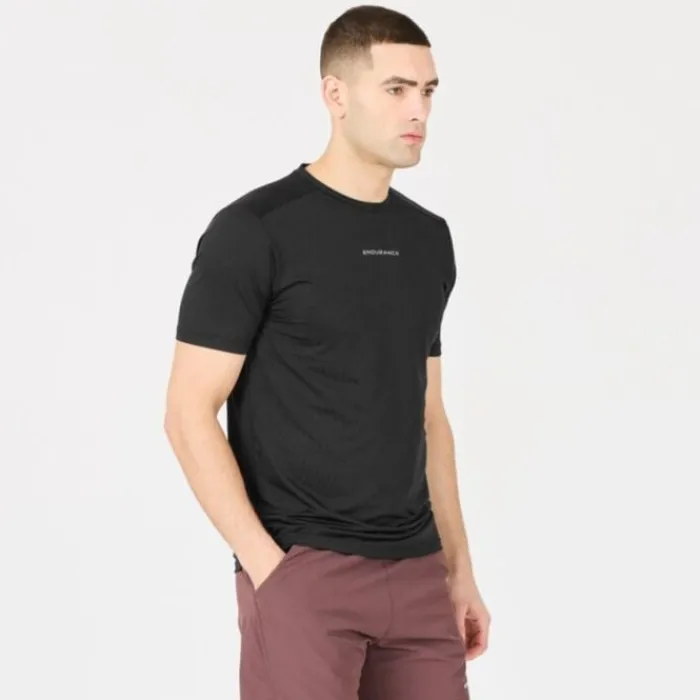 Endurance T-shirt Et Manches Longues Running^Loker Short Sleeve Tee Noir