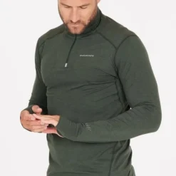 Endurance T-shirt Et Manches Longues Running^Tune Melange Midlayer Vert