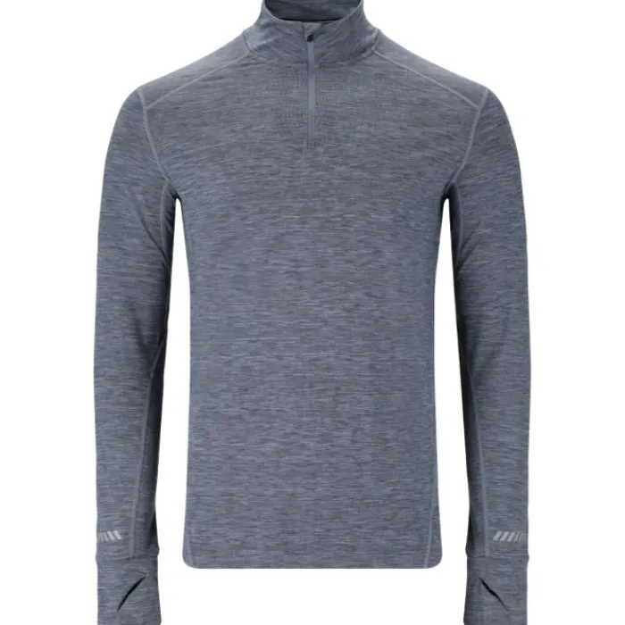 Endurance T-shirt Et Manches Longues Running^Tune Melange Midlayer Bleu