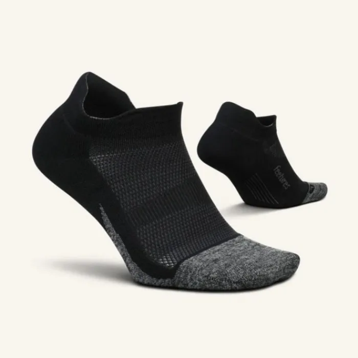 Feetures Chaussettes|Chaussettes Running^Elite Light Cushion No Show Tab Noir