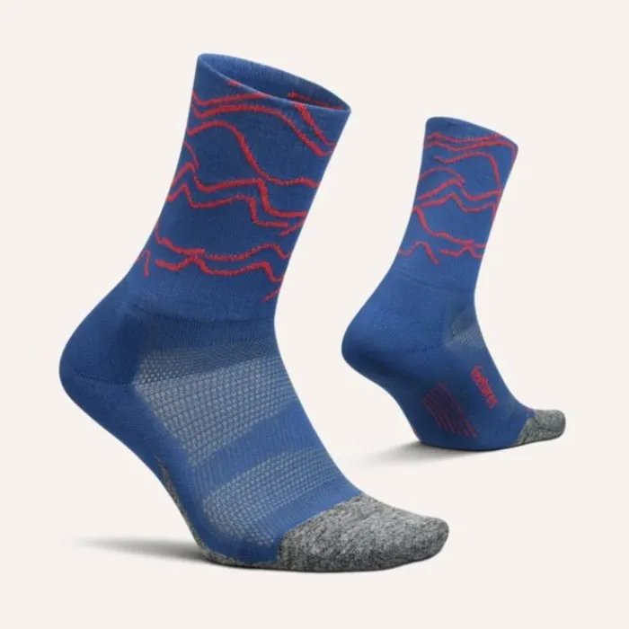 Feetures Chaussettes|Chaussettes Running^Elite Ultra Light Mini Crew Bleu