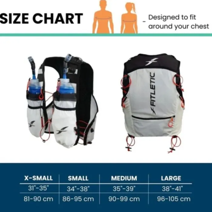 Fitletic Gilets D'hydratation^Trail 2.5 HydraVest Blanc