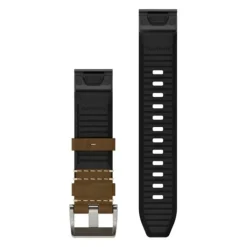 Garmin Bracelet De Montre^QuickFit® 22 Strap (Leather/Hybrid) Marron