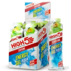 High5 Nutrition Sportive^Energy Gel Aqua Caffeine Citrus - Box 20x66g Blanc
