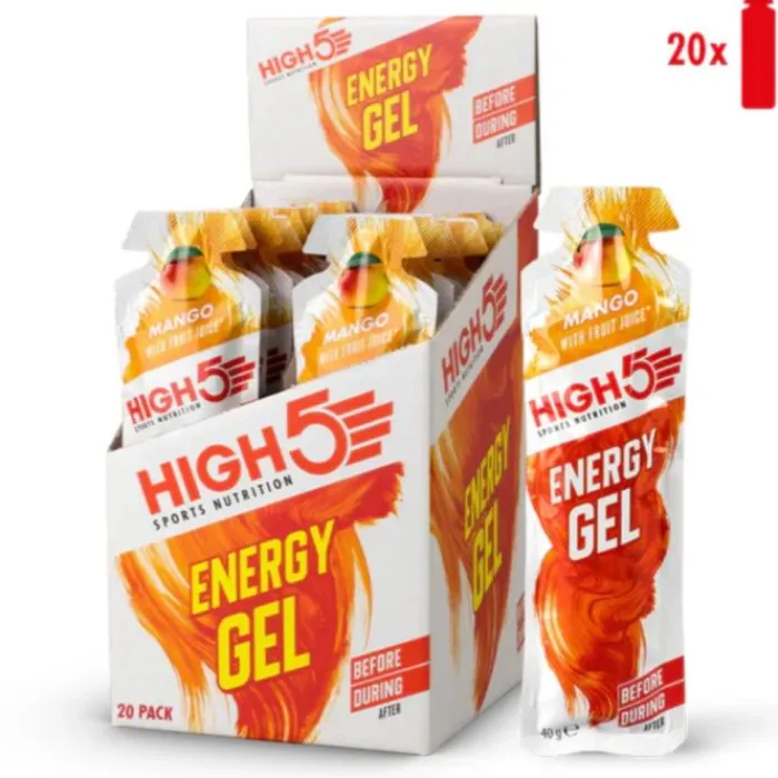 High5 Nutrition Sportive^Energy Gel Mango - Box 20x40g Blanc