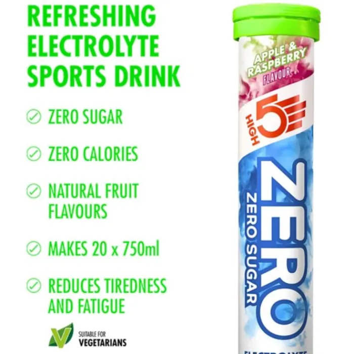 High5 Nutrition Sportive^Zero Apple/Rasberry - Box 8x20 Tabs Blanc