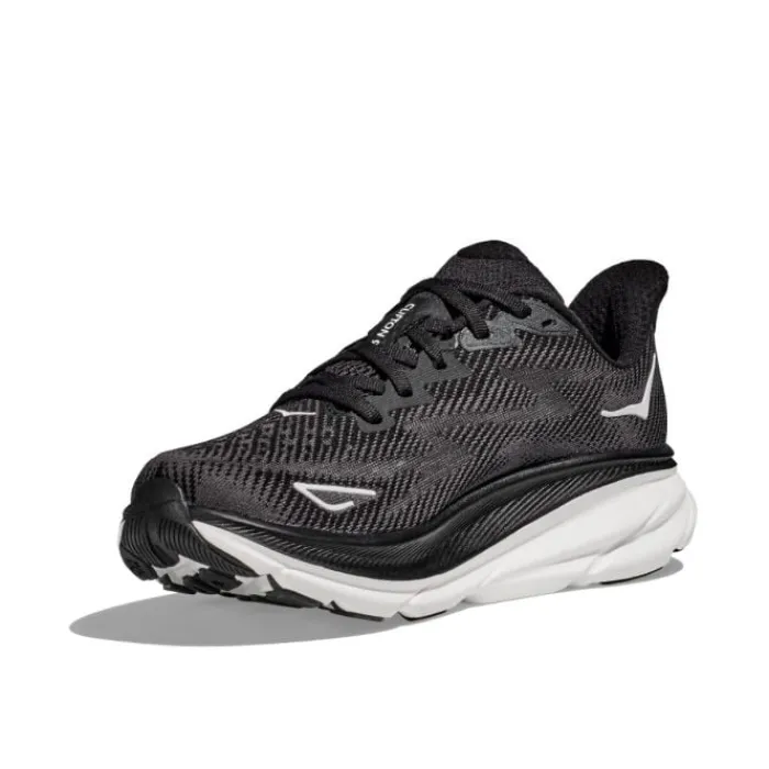 Hoka Chaussures Running Pied Large|Chaussures Running Neutre^Clifton 9 Wide Noir