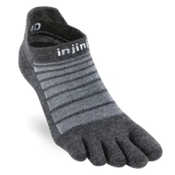 Injinji Chaussettes|Chaussettes Running^Run Lightweight No Show Nuwool Gris