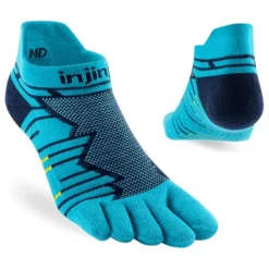 Injinji Chaussettes|Chaussettes Running^Ultra Run Mid Weight No-show Bleu