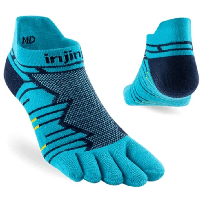 Injinji Chaussettes|Chaussettes Running^Ultra Run Mid Weight No-show Bleu