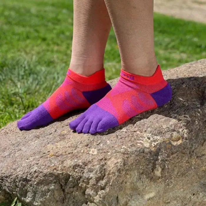 Injinji Chaussettes|Chaussettes Running^Ultra Run No-show Rouge