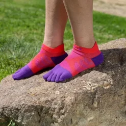 Injinji Chaussettes|Chaussettes Running^Ultra Run No-show Rouge