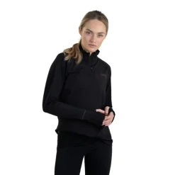 Lipati T-shirt Et Manches Longues Running^Calvus Zip Warm Shirt Noir