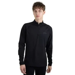 Lipati T-shirt Et Manches Longues Running^Calvus Zip Warm Shirt Noir