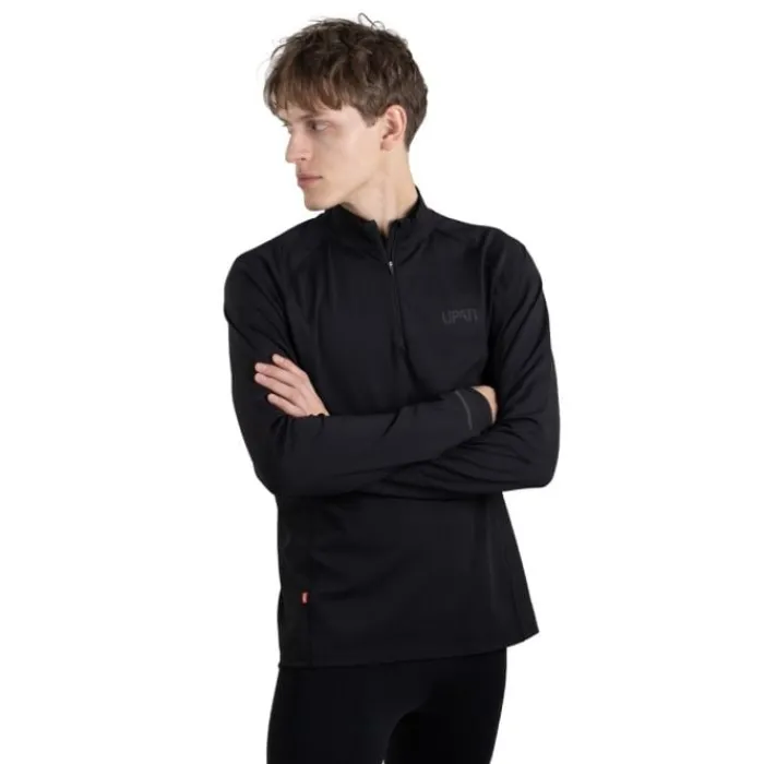 Lipati T-shirt Et Manches Longues Running^Calvus Zip Warm Shirt Noir