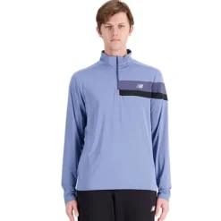New Balance T-shirt Et Manches Longues Running^Accelerate Half Zip Bleu