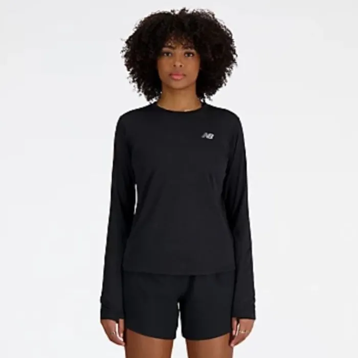 New Balance T-shirt Et Manches Longues Running^Athletics Long Sleeve Noir