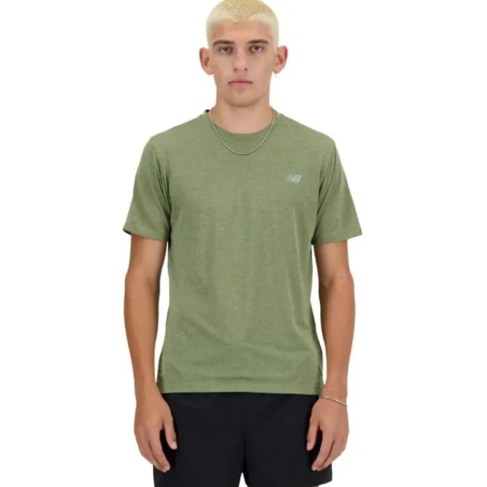 New Balance T-shirt Et Manches Longues Running^Athletics Run T-shirt Vert