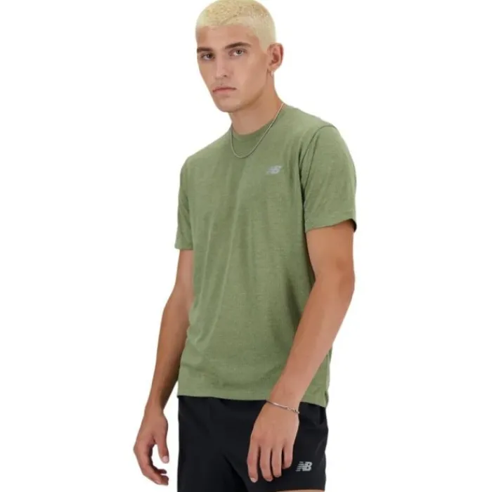 New Balance T-shirt Et Manches Longues Running^Athletics Run T-shirt Vert