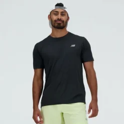 New Balance T-shirt Et Manches Longues Running^Athletics Run T-shirt Noir