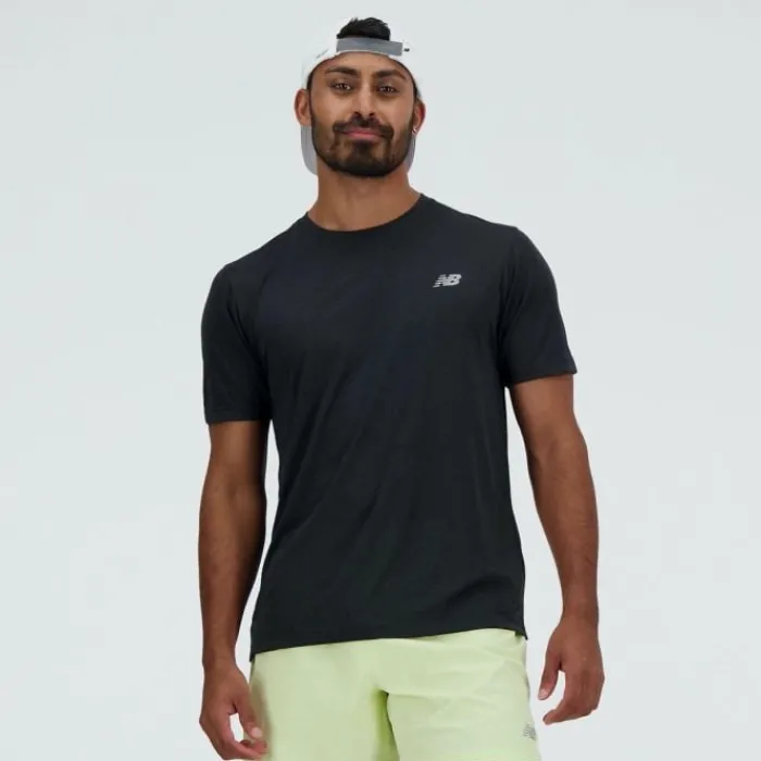 New Balance T-shirt Et Manches Longues Running^Athletics Run T-shirt Noir
