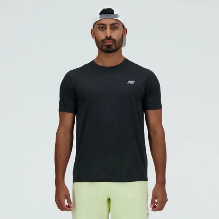 New Balance T-shirt Et Manches Longues Running^Athletics Run T-shirt Noir