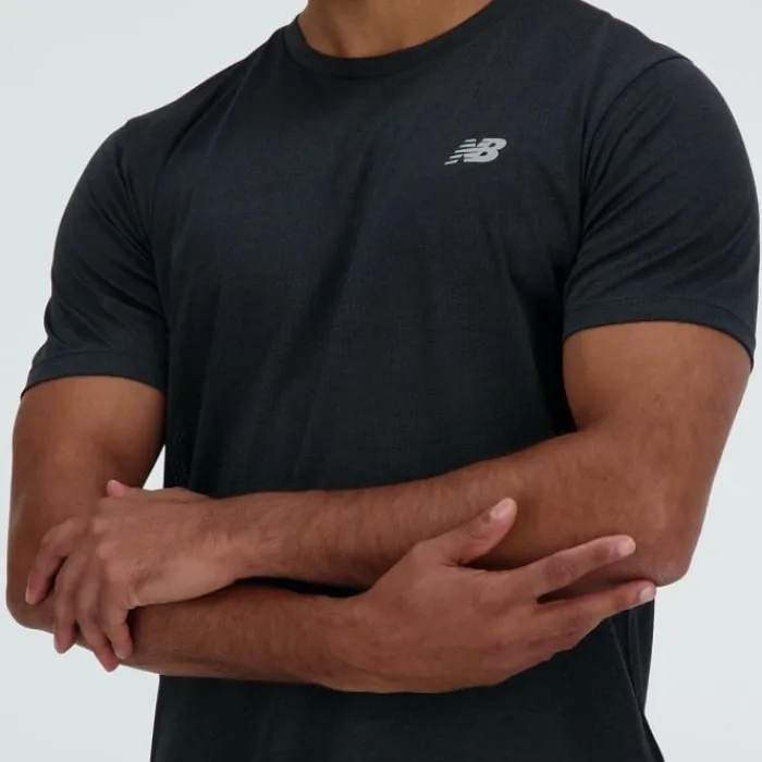 New Balance T-shirt Et Manches Longues Running^Athletics Run T-shirt Noir