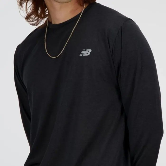 New Balance T-shirt Et Manches Longues Running^Athletics Run Long Sleeve T-Shirt Noir
