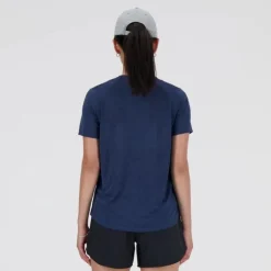 New Balance T-shirt Et Manches Longues Running^Athletics Short Sleeve Bleu