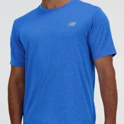 New Balance T-shirt Et Manches Longues Running^Athletics T-Shirt Bleu
