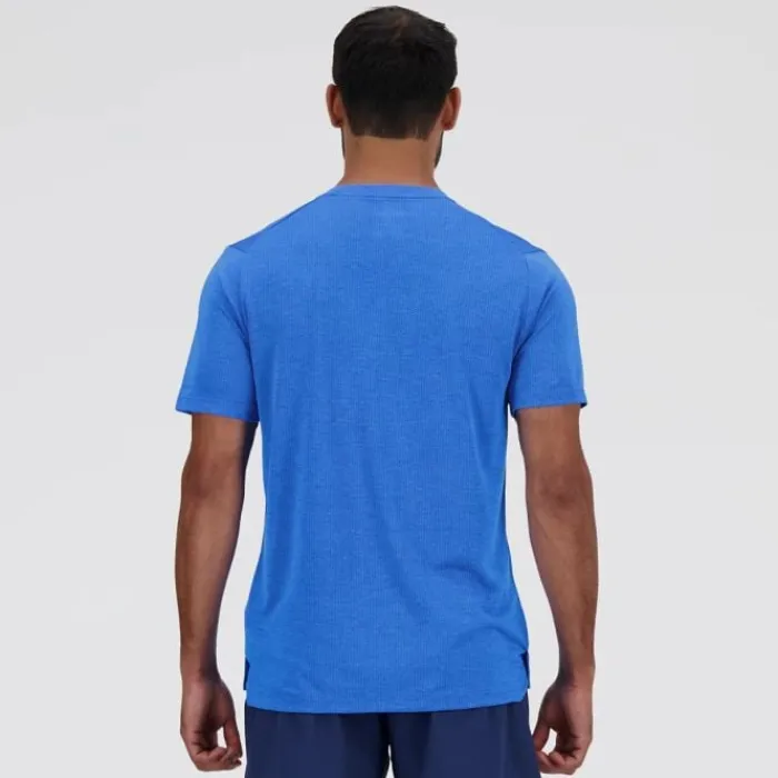 New Balance T-shirt Et Manches Longues Running^Athletics T-Shirt Bleu