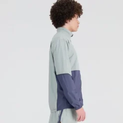 New Balance Veste Running^Graphic Impact Run Packable Jacket Vert