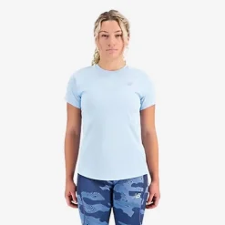 New Balance T-shirt Et Manches Longues Running^Impact Run Short Sleeve Bleu