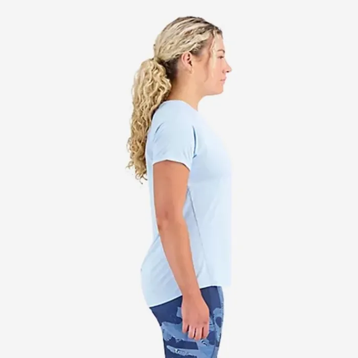New Balance T-shirt Et Manches Longues Running^Impact Run Short Sleeve Bleu