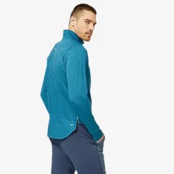 New Balance T-shirt Et Manches Longues Running^NB Heat Grid Half Zip Bleu
