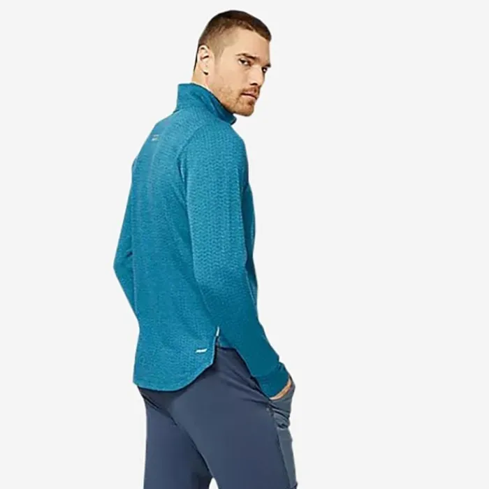 New Balance T-shirt Et Manches Longues Running^NB Heat Grid Half Zip Bleu
