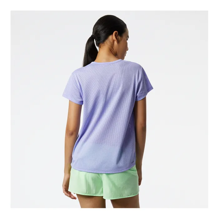 New Balance T-shirt Et Manches Longues Running^Printed Fast Flight Short Sleeve Mauve