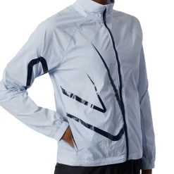 New Balance Veste Running^Printed Impact Run Light Pack Jacket Bleu