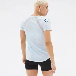 New Balance T-shirt Et Manches Longues Running^Printed Impact Run Short Sleeve Bleu
