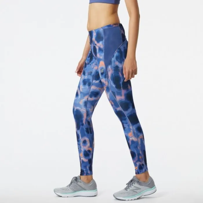 New Balance Collant Et Pantalon Running^Printed Impact Run Tight Bleu