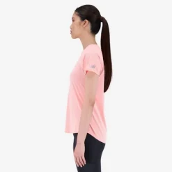 New Balance T-shirt Et Manches Longues Running^Printed Impact Run Short Sleeve Rose