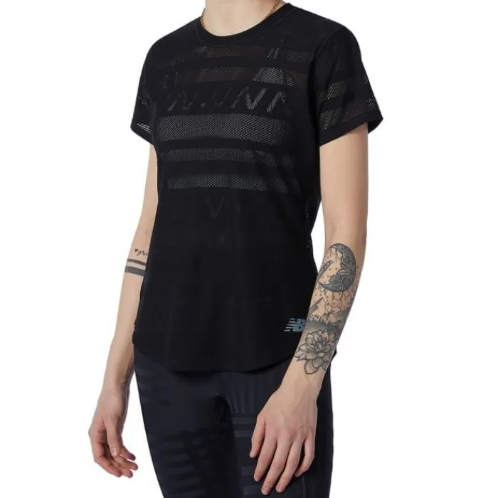 New Balance T-shirt Et Manches Longues Running^Q Speed Jacquard Short Sleeve