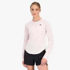 New Balance T-shirt Et Manches Longues Running^Q Speed Jacquard Long Sleeve Mauve