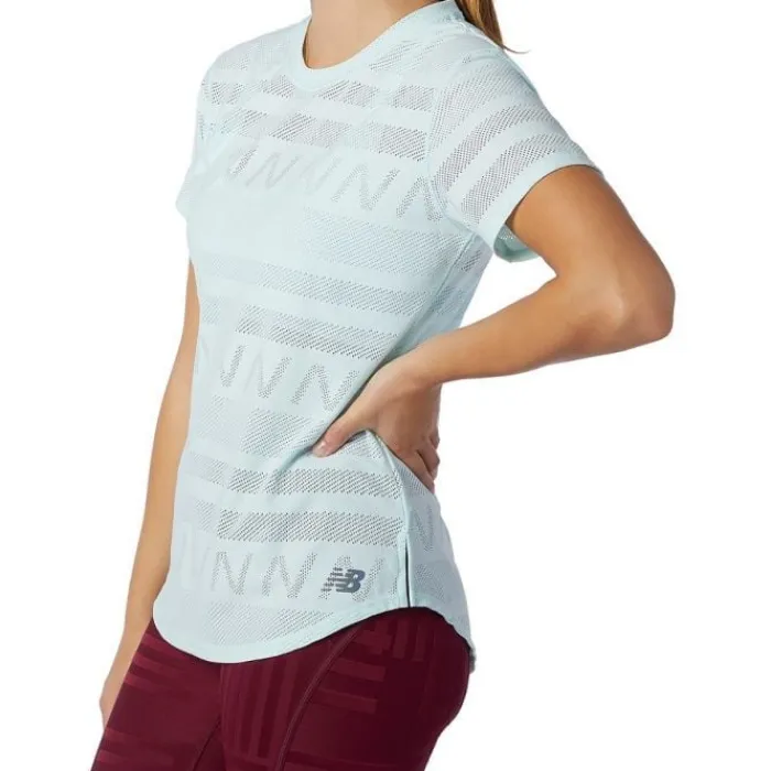 New Balance T-shirt Et Manches Longues Running^Q Speed Jacquard Short Sleeve