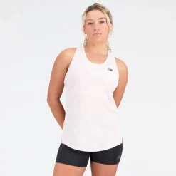 New Balance T-shirt Et Manches Longues Running^Q Speed Jacquard Tank Rose