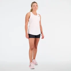 New Balance T-shirt Et Manches Longues Running^Q Speed Jacquard Tank Rose