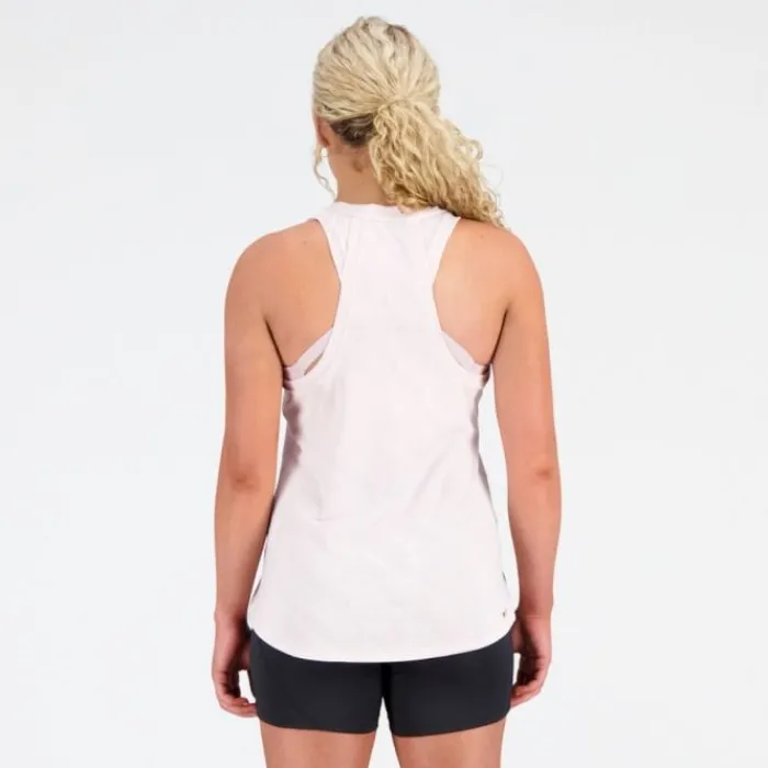 New Balance T-shirt Et Manches Longues Running^Q Speed Jacquard Tank Rose